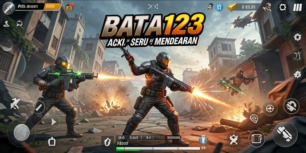 Screenshot utama BATA123 menunjukkan intensitas aksi permainan.