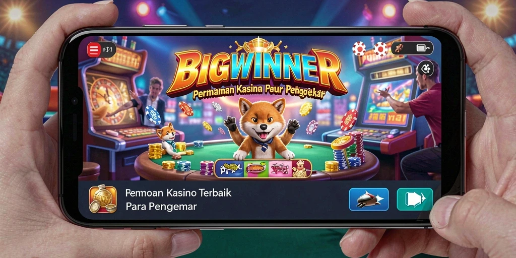 Tangkapan layar utama BIGWINNER menampilkan suasana permainan kasino yang menarik.