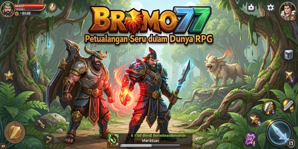 Tampilan gameplay seru dan menantang di BROMO77.