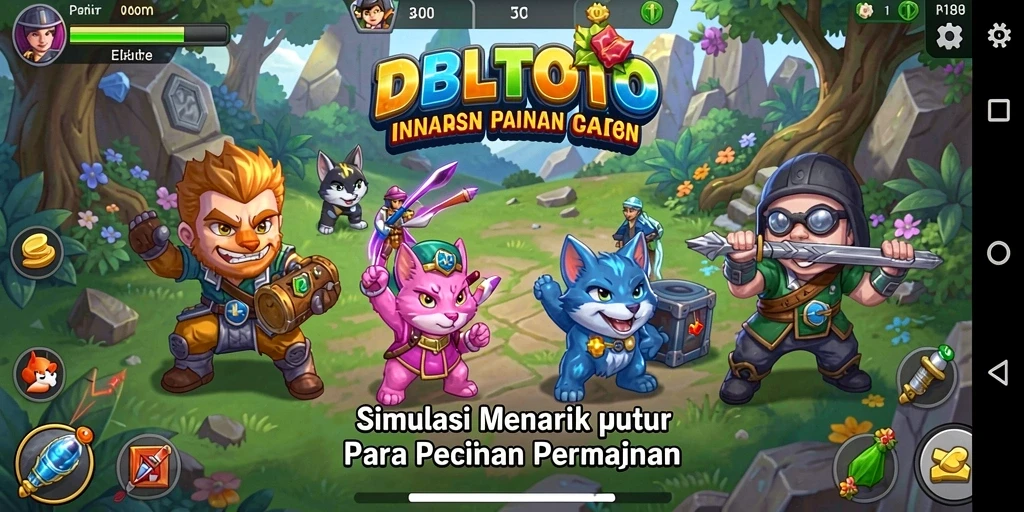 Tampilan utama gameplay DBLTOTO yang menunjukkan pengalaman simulasi.