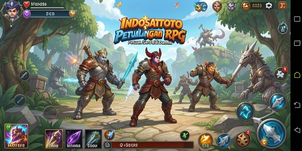 Tangkapan layar menampilkan pertarungan dinamis dalam game RPG.