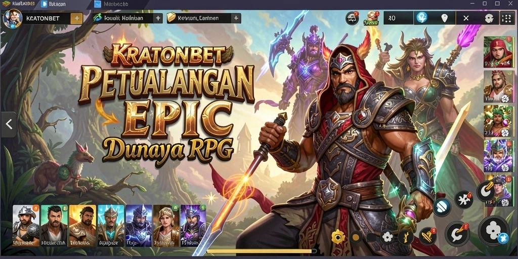 Tampilan gameplay KRATONBET menampilkan aksi seru di dunia RPG.