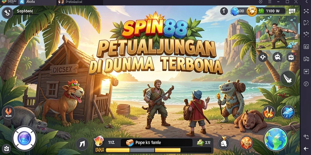 Screenshot gameplay SPIN88 menampilkan eksplorasi dunia terbuka yang luas.