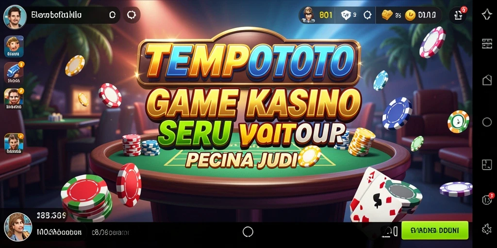 Tampilan screenshot utama TEMPOTOTO menampilkan gameplay seru di Kasino.